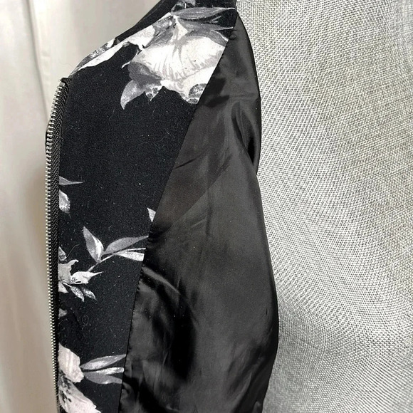JULES & LEOPOLD Floral Lined Bomber Jacket with Pockets, Size M - Picture 5 of 10